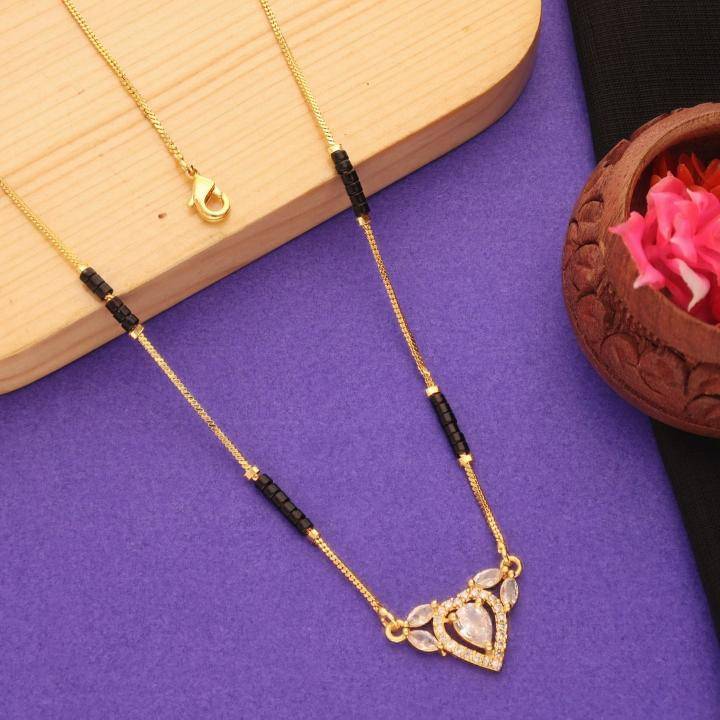 Micro gold polish manglsutra 2068 Affordable artificial jewelry brands in India